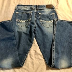 BKE Culture Womens 31Long Bootcut Denim Blue Jeans Buckle